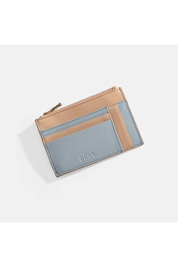 Women's Blue Leather Wallet