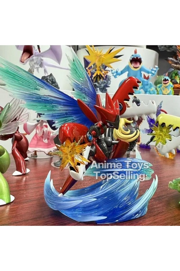 Bandai A 13cm/5.12in Anime Pokemon Figure Mega Scizor Action Figures Pvc Statue Desktop Ornamen Coll