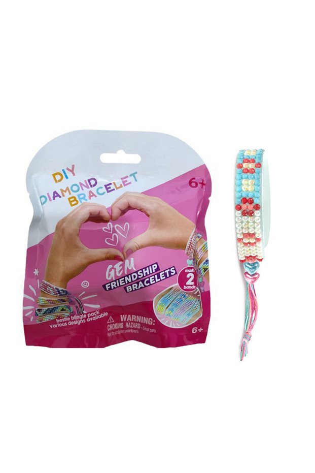 SH001 2/5/8Pcs Creative DIY Diamond Painting Wristband Adjustable Children Bracelet Adults Kids Jewe