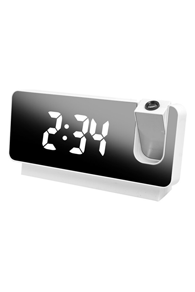 BAI 1 PC LED Mirror Display Plug-in Alarm Clock, Time Projection, Power-off Memory Function (For Plu