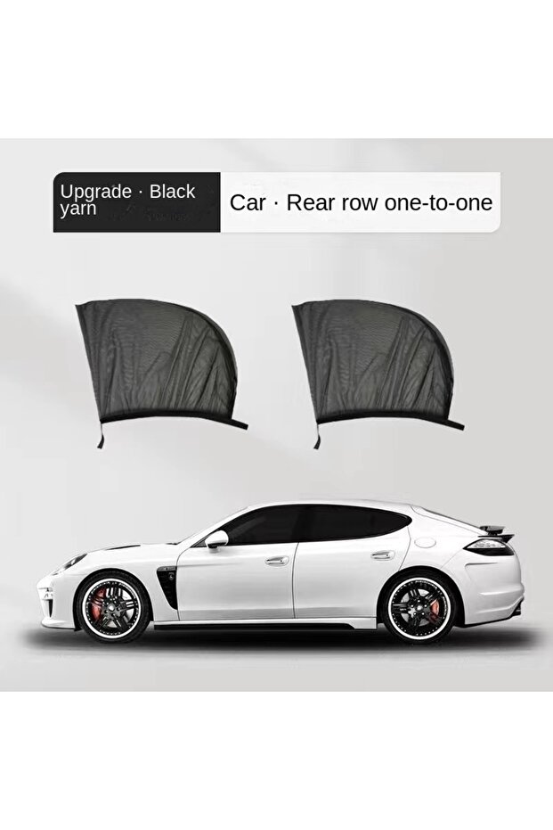 car rear window 2pc 2pcs Car Rear Side Window Sunshade UV Protect Shield Mesh Prevent Mosquito Sunsh