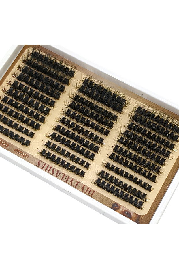 MIX10-20mm 0.07mm D 60P80P100P 30rows Lash Clusters DIY Spiky Cluster Lashes Mixed Styles Fluffy Vol
