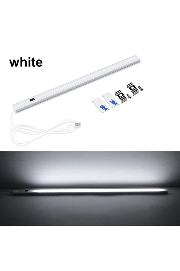 White 30cm 30/40/50cm Aluminium Profile USB LED Bar Light Strip 5V Hand Scan Motion Sensor Kitchen L