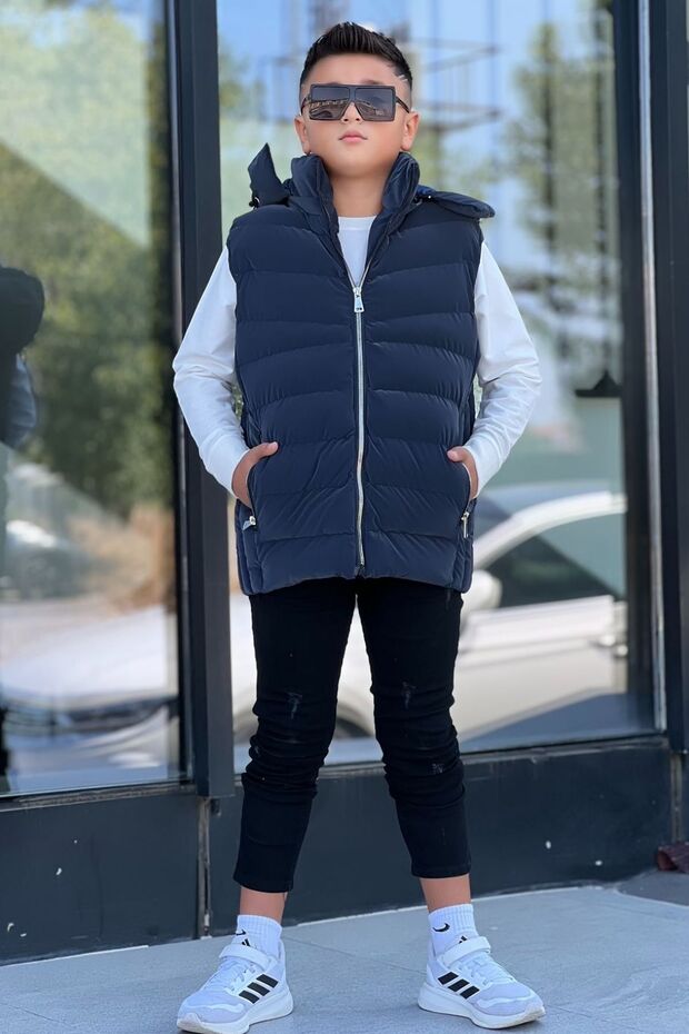 Boy's Hooded Puffer Vest