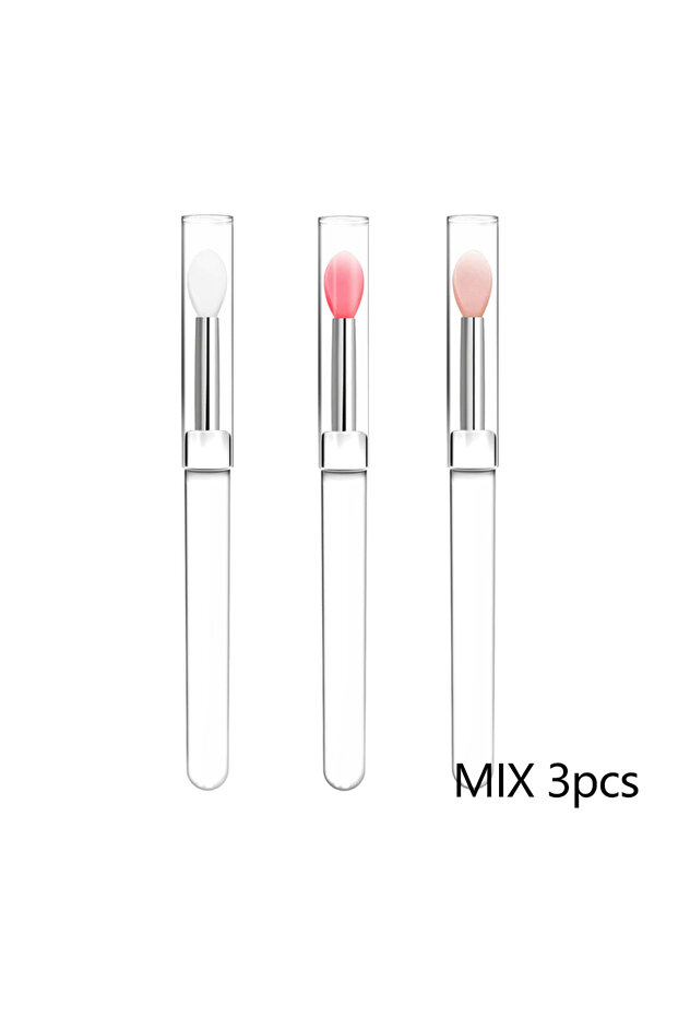 Mix 3pcs 3/15PCS Silicone Lip Mask Applicator Reusable Lip Brush Transparent Lipstick Tool For Lip G