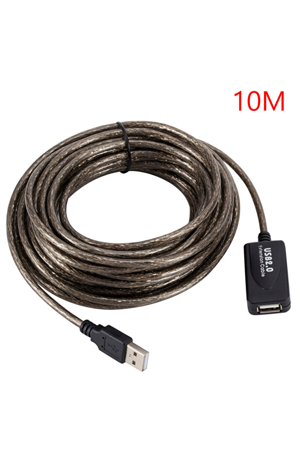 كابل تمديد USB 2.0 نشط بطول 10 متر، 20/15/10/5 متر، سلك تمديد USB 2.0 مع ميزة تقوية الإشارة (Boo)