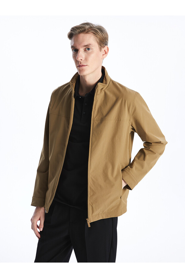 Nevavm Standard Fit Stand Collar Men's Coat with a Difference