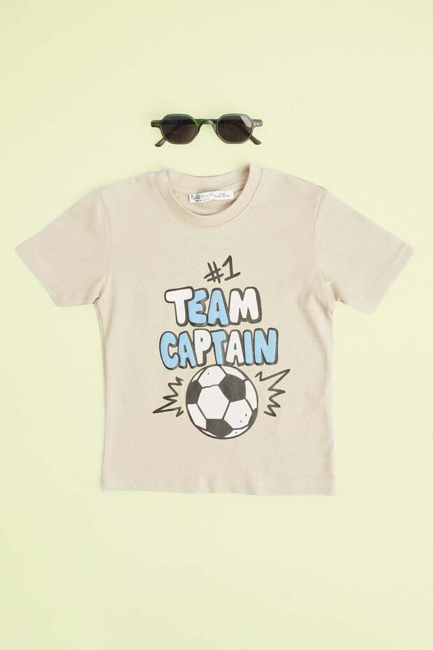 Team Captain Text Printed Boys' T-Shirt