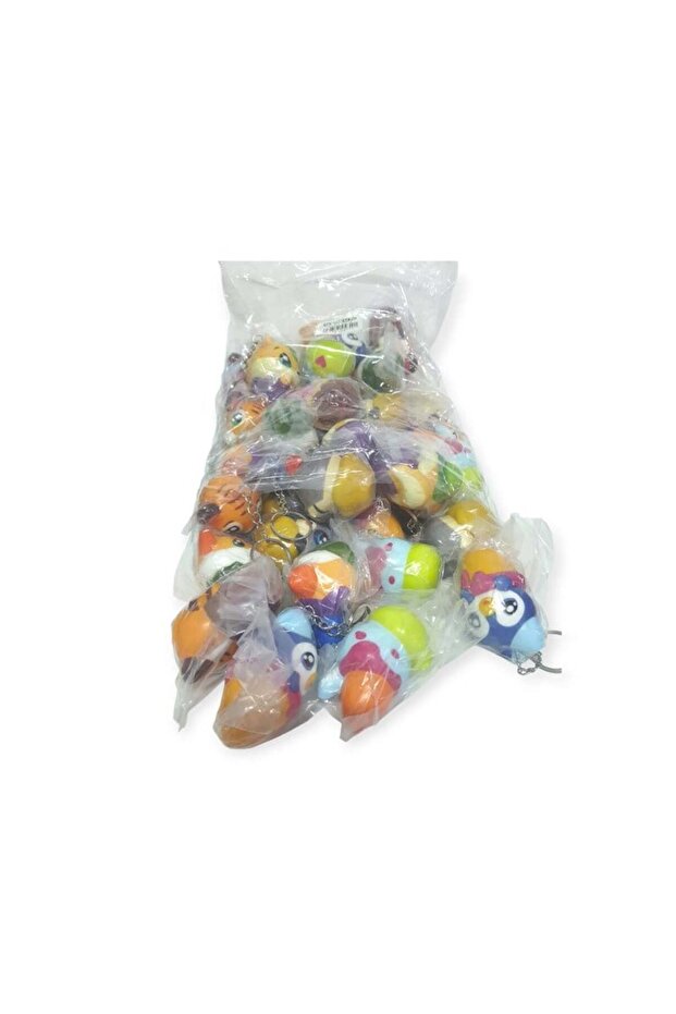 سلسلة مفاتيح على شكل حيوانات ناعمة من Olgun Toys، عبوة من 36 قطعة
