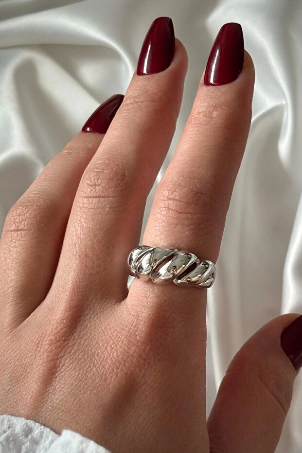 Steel Ring Polished Adjustable Women's Non-Tarnish