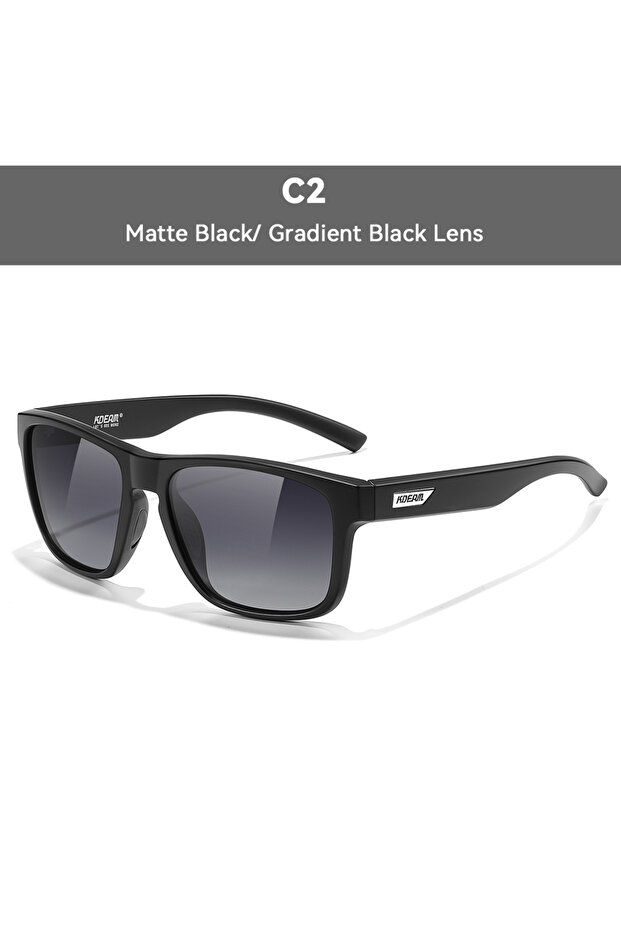 C2 gradient black KDEAM XL Size Overall Width 155mm Men's Polarized Sunglasses Outdoor Sports Goggle