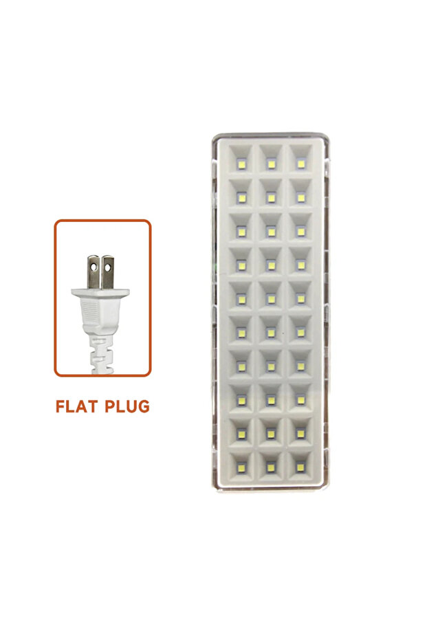 مصباح طوارئ بـ 30 مصباح LED مع قابس أمريكي، إضاءة طوارئ مثبتة على الحائط بوضعين، مصباح أمان منزلي