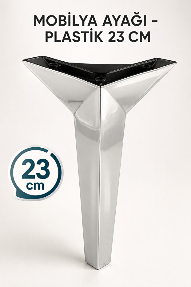 23 cm Chrome Color Plastic Furniture Riser Sofa Tv Unit Seat Leg Feet
