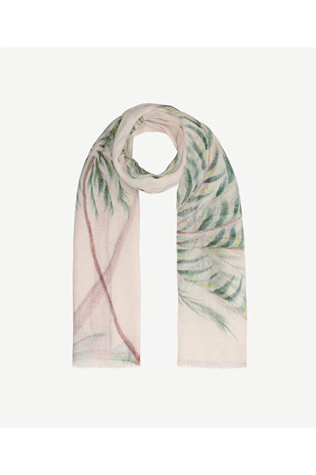 Hand Painted Tropical Patterned Shawl