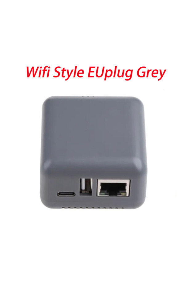 طابعة صغيرة NP330 بتصميم واي فاي مع قابس أوروبي، خادم طباعة USB 2.0، اتصال شبكة RJ45، طباعة سهلة عبر الشبكة