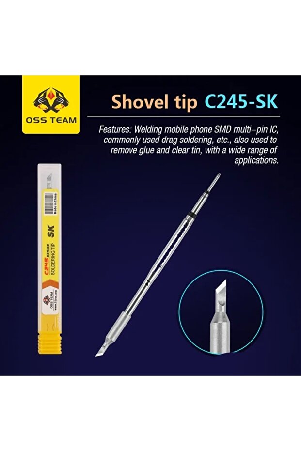 C245-SK OSS Team C210 C245 رؤوس لحام قابلة للضغط لاستبدال رؤوس مكواة اللحام، أداة معدات اللحام C