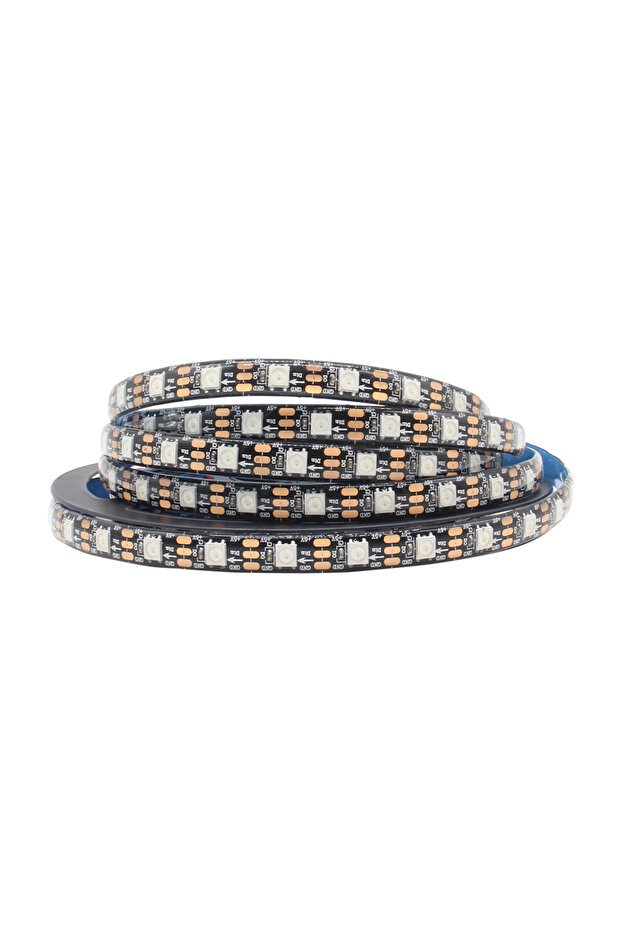 شريط إضاءة LED RGB WS2812B بطول 3 أمتار و60 مصباح، مقاوم للماء IP65، لوحة دوائر مطبوعة سوداء، تيار مستمر 5 فولت، شريط إضاءة بكسل RGB متعدد الألوان