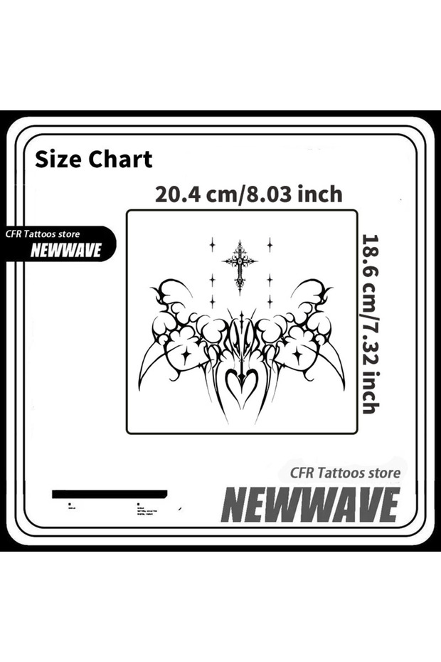 1pcs Herbal Juice Chicano Lettering Temporary Tattoo Waterproof Fake Tattoo Sticker Gothic Dark Art