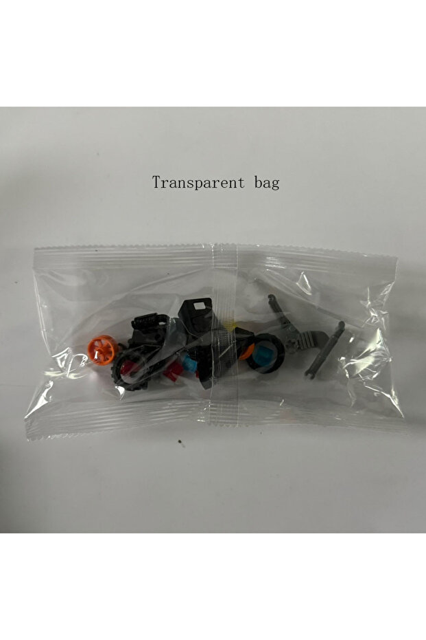 black 1 Pc City Police SWAT Motorcycle Model Building Blocks DIY Model Building Blocks Bricks Childr
