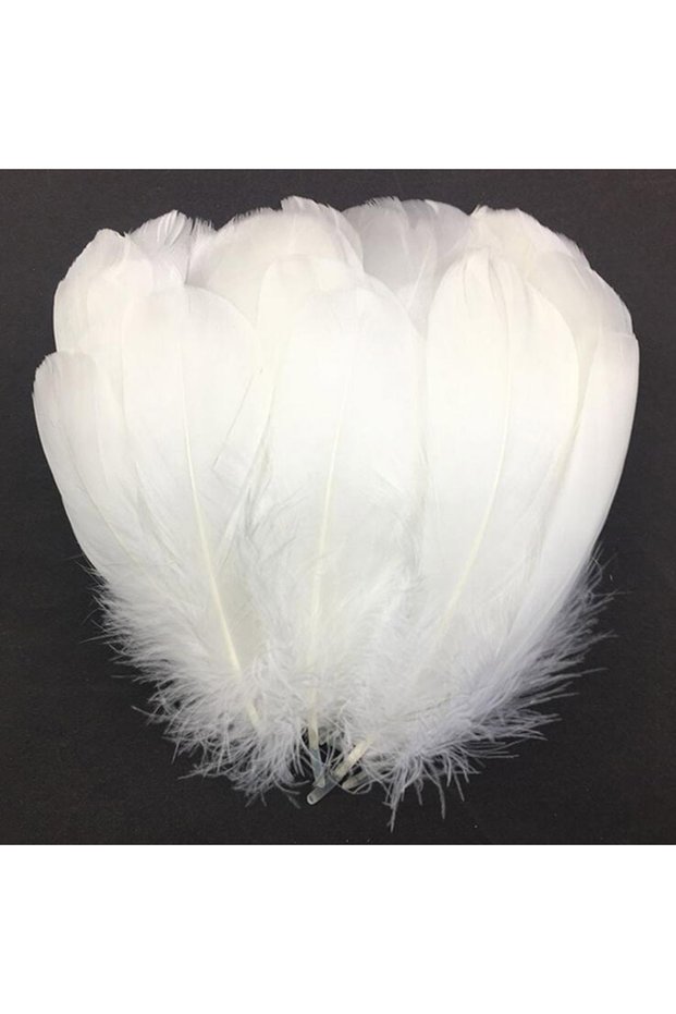 white 100PCS/bag High Quality Wedding Decoration DIY Feathers Of Natural Goose Feathers For Sale Cra