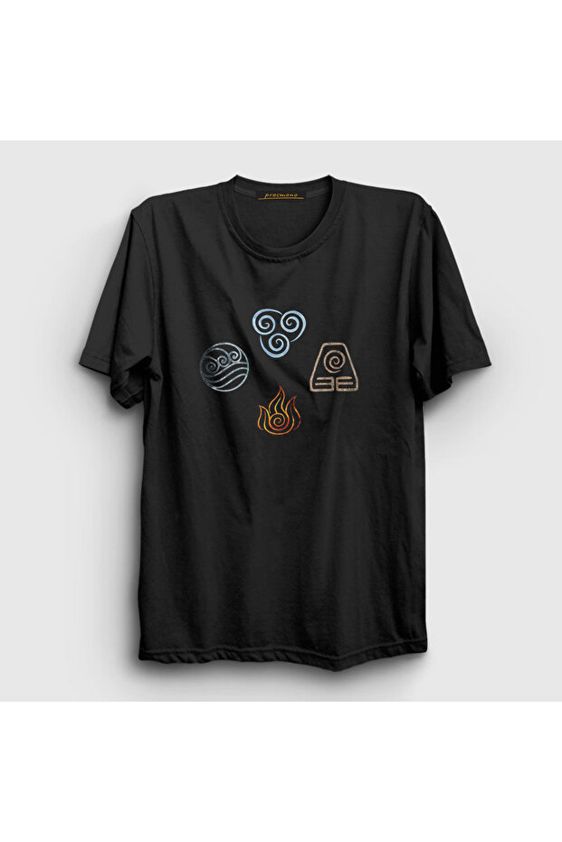 Unisex Black Symbols Anime Avatar The Last Airbender t-shirt 262640tt