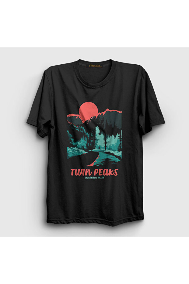 Unisex Black Welcome to Twin Peaks T-Shirt 494021Tt