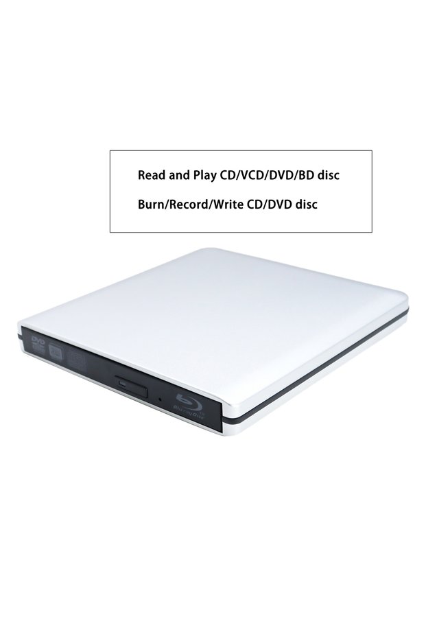 Silver Aluminum Alloy External Bluray Optical Drive BD-ROM USB3.0 Type C DVD Writer 3D Blu-Ray Reade
