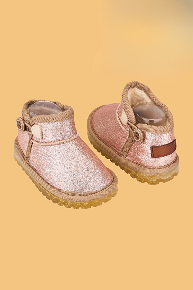 Girl's Glittery Boots Gold