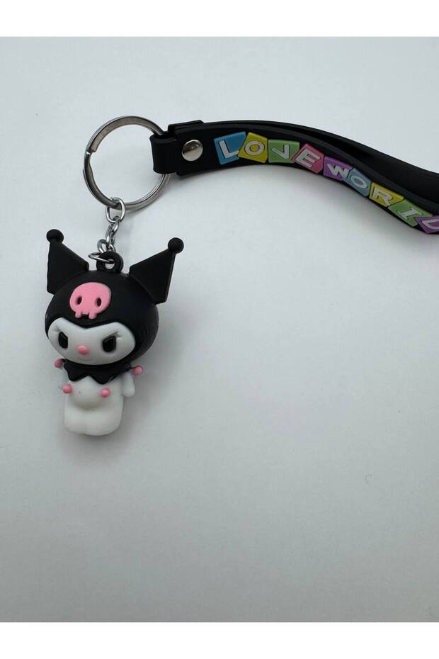 Black Kuromi Figured Silicone Keychain – Pretty Good Hanging Cute Design