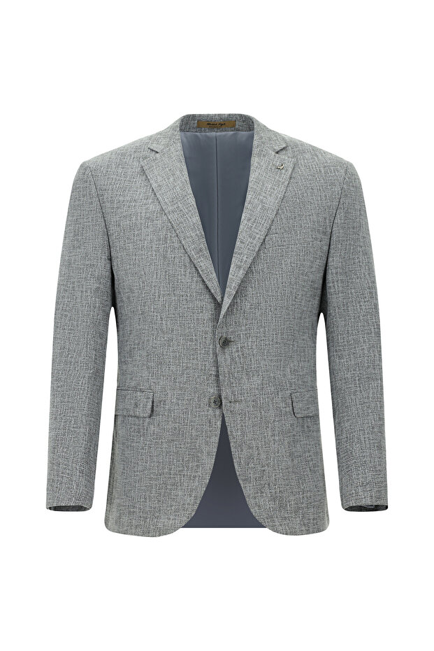 6 Drop Regular Fit Standard Cut Wool Patterned Jacket