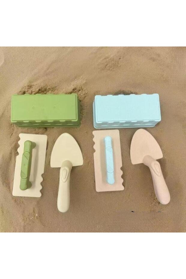 1SET RANDOM COLOR SXH 3Pcs Shovel Sandbox Castle Building Sand Brick Walls Molds Tools Children Beac