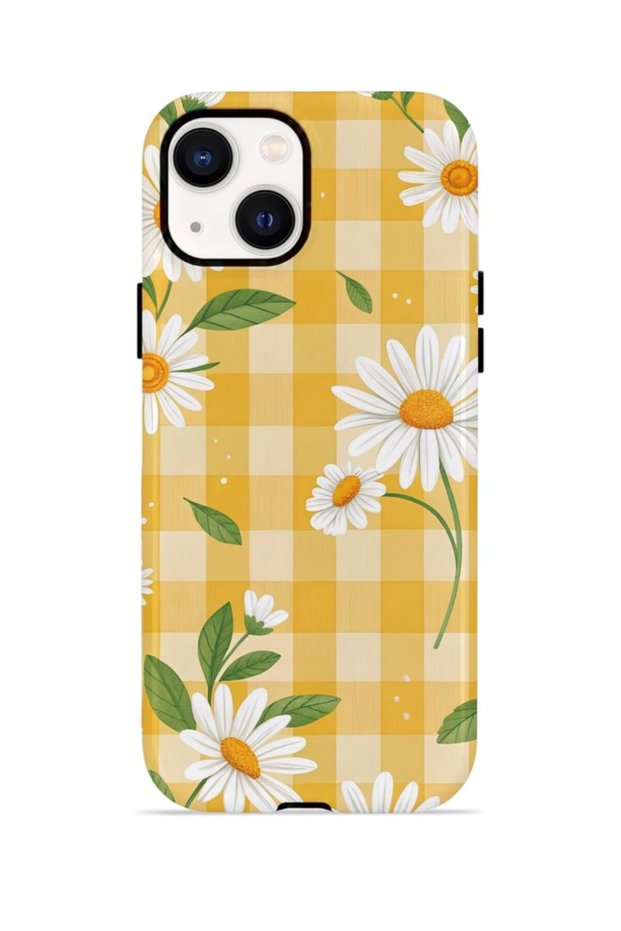 iPhone 15 Vorian Double Layer Case Daisy Picnic Gingham