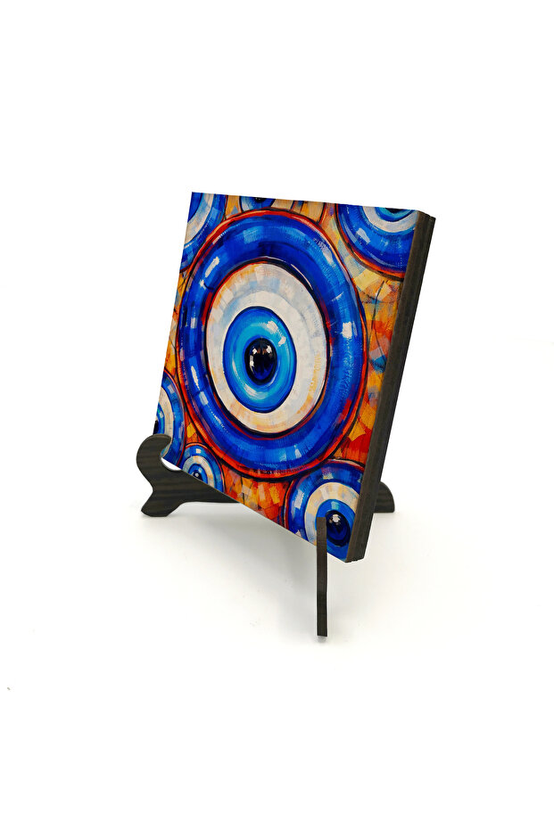 Surreal Evil Eye Bead Printed Mdf Tabletop 10X10 1G-Nb4