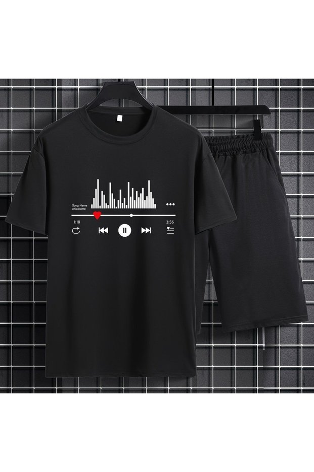 Silatrend Unisex Oversize Shorts Set Short Sleeve T-Shirt Comfortable Fit Summer Casual Sports