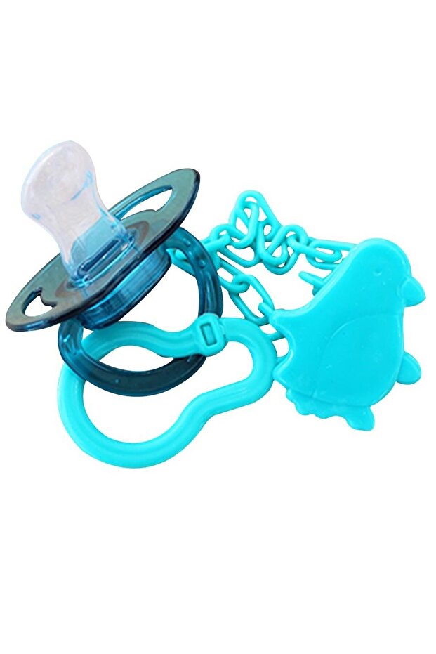 Green Strap Pacifier with Palatal Clip 18-24 Months