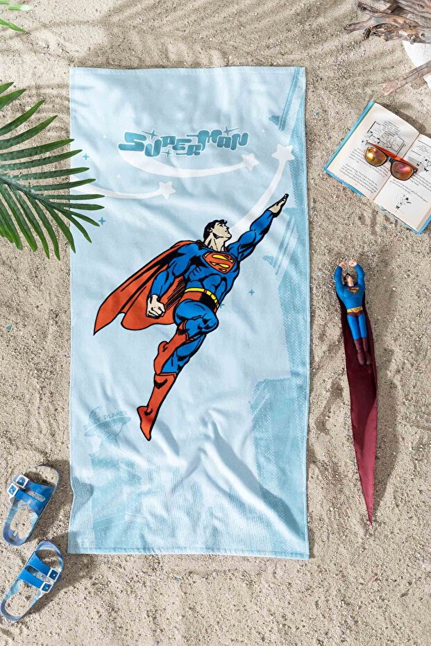 Superman Hero Licensed Velvet Beach Towel 60X120 cm