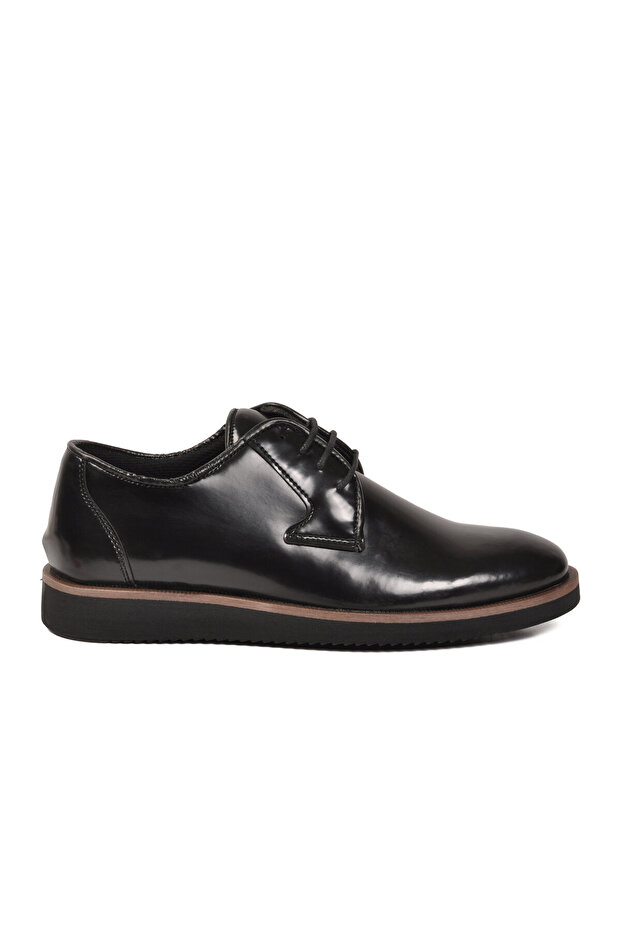 Black Patent Leather Men's Casual Shoes Cntyr 232 m