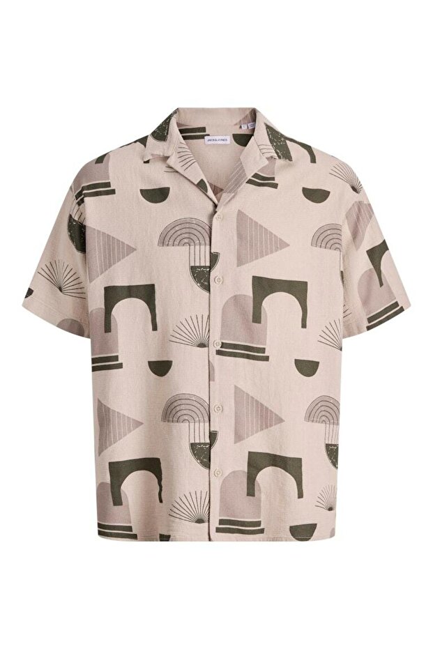 Jack Jones Men's Patterned Summer Short Sleeve Shirt 12290408