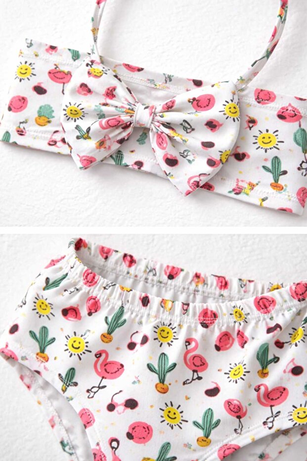 Girl's Swimsuit Patterned Summer Sea Pool Swimsuit 1 2 (Ages 1-7)