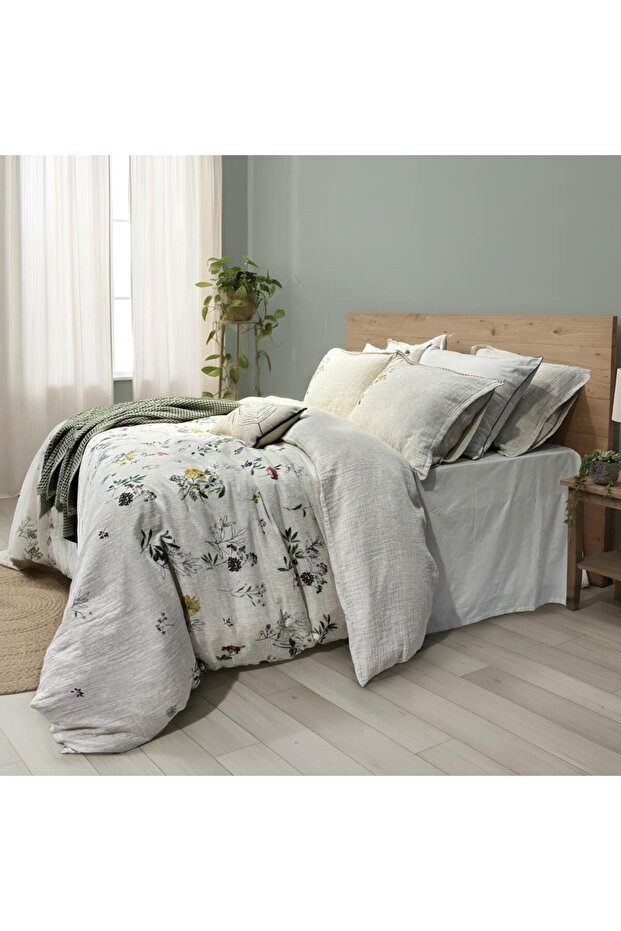 Mood Comfort Reına Duvet Cover Set Single Size 2Y D K, .Beige