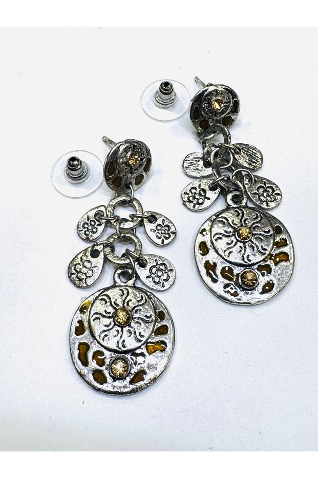 Earrings-Authentic-Gothic- Cluster Model -With Stones-Mineli