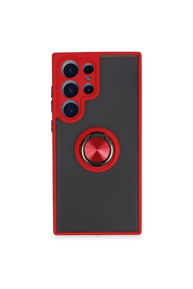 Samsung Galaxy S23 Ultra Case with Camera Protection, Ring Holder, Magnetic Stand, Frosted Back Cover