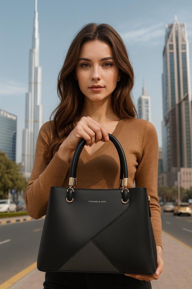 Leather Handbag for Women – Medium Size Elegant Tote Bag, Shoulder Bag, Office & Daily Use Ladies Bag