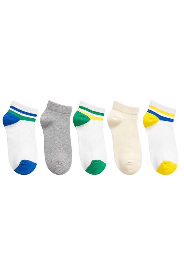 5-Pack Children's Cotton Booties Socks