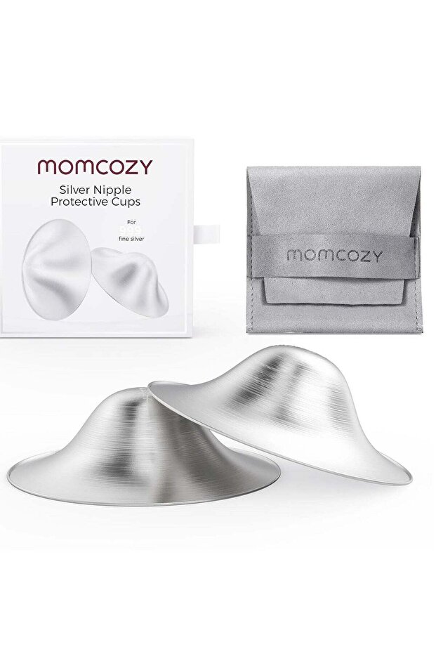 999 Silver Nursing Cups, Hole-Free Design SIZE XXL/65MM
