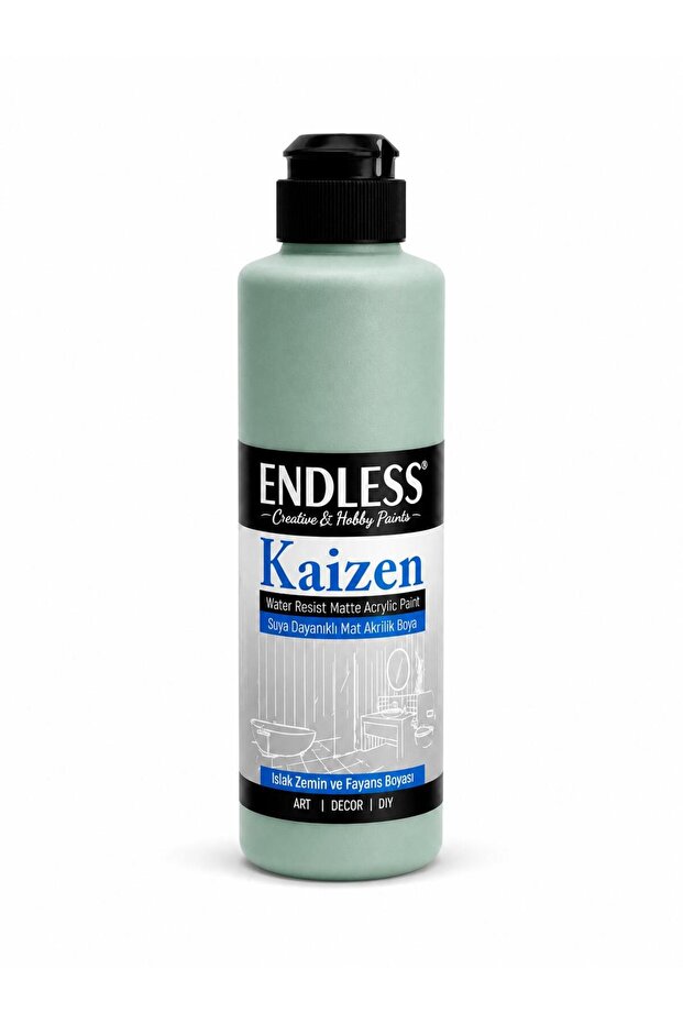 endlesshobby Kaizen Islak Zemin Ve Fayans Boyası Küf Yeşili 250ml + Katalizör 10gr KZ-024