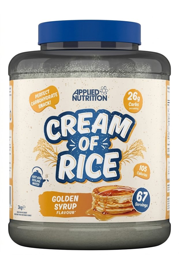 Applied Nutrition Cream of Rice 2kg Golden Syrup High Carb Low Fat Vegan Easy Digest Energy