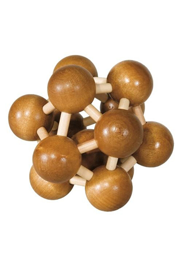 Joc logic IQ din lemn de bambus Atom 3D - 1