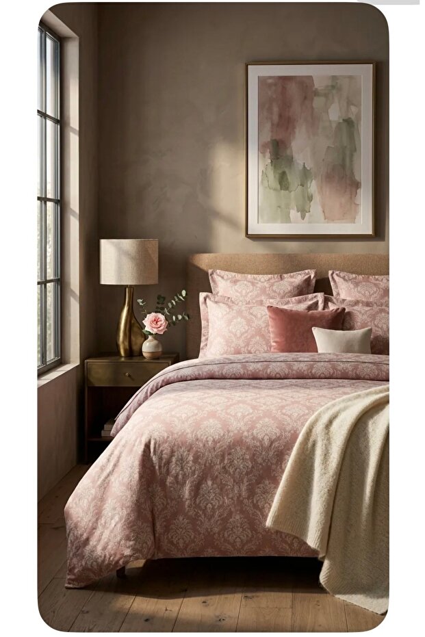 Double Size Elastic Sheet (Own Pattern) Bedding Set - 4