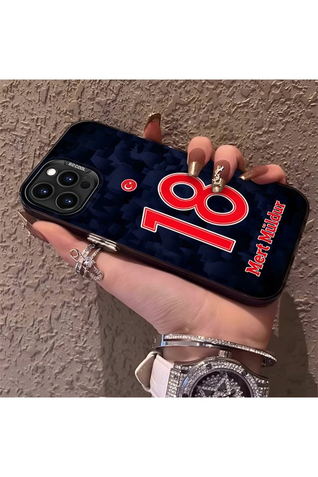 Silicone Edge Hard Back Phone Case Compatible with iPhone 15 Pro Max Mert Müldür